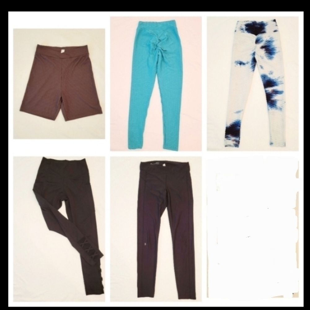 5 piece legging and biker short Bundle size medium